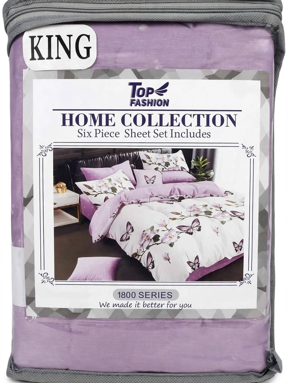 Home Collection King Six-Piece Sheet Set - Lavender
